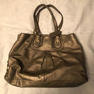 Metallic Coach Shoulder Bag